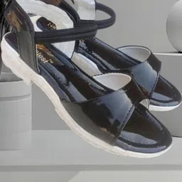 NEW LATEST Girls Black Open Toe Flats-picture-22