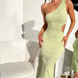 StyleCast One Shoulder Bodycon Midi Dress image 1