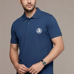 Mast & Harbour Men Brand Logo Polo Collar T-shirt-picture-37