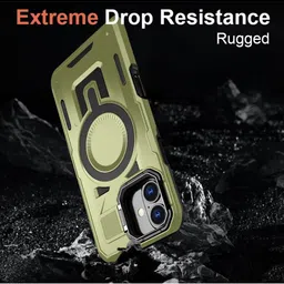 Luxury Kase Rugged Shockproof iPhone 16 Magnetic Back Case with Kickstand image 2