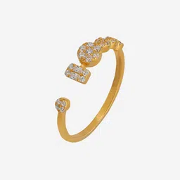 Kushal's Fashion Jewellery 92.5 Sterling Silver Gold-Plated Zircon Studded Finger Ring-picture-15