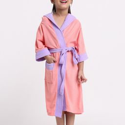Creeva Solid Hooded Bath Robe-picture-26