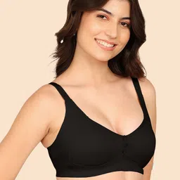 KOMLI Bonded Breathable Cotton Plus Size M-Frame Minimiser Padded Bra image 5