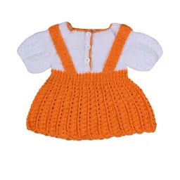 sahil collection White Wool Jumper Dress image 3