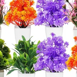 Dekorly Multi Plastic Artificial Flowers & Plants With Pot-picture-33