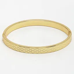 The Roadster Lifestyle Co Men Gold-Plated Kada Bracelet image 4