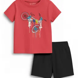 VION Boys Printed T-shirt with Shorts image 4