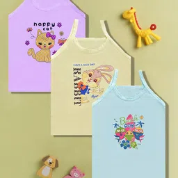 Mega style Infants Pack Of 3 Assorted Cotton Basic Vest MS-1100-P3_08-0-3M-picture-18