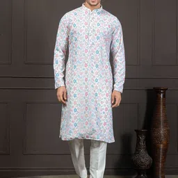 EKYAA Men Printed Thread Work Kurta-picture-23