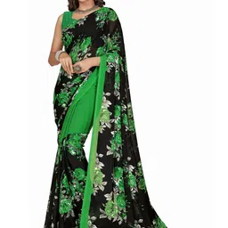 Moda Rapido Floral Printed Poly Georgette Saree-picture-17