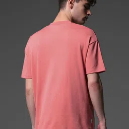 PockMAN Men Bio Finish Solid Round Neck Cotton Oversized T-shirt image 2