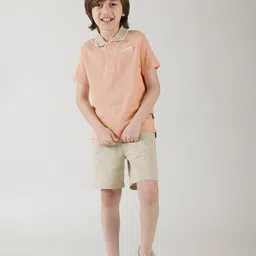 One Friday Boys Polo Collar Extended Sleeves Pockets T-shirt-picture-26