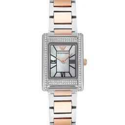 Emporio Armani Women Two-Tone Bracelet Style Straps Analogue Watch AR11626I-Multi-picture-6