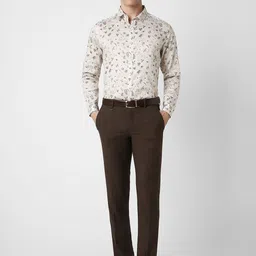 van heusen V Dot Men Spread Collar Floral Printed Cotton Slim Fit Casual Shirt image 4