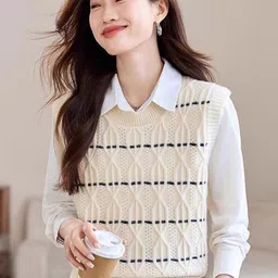 bebe Women Striped Sweater Vest-picture-16