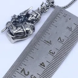 P. R. PRINTS Stainless Steel Silver-Plated Shankar Ji Pendants With Chains image 2
