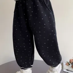 LULU & SKY Girls Polka Dot Printed Pleated Zip Trousers image 2