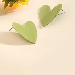 SALTY Heart Shaped Oversized Studs image 2