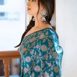 ZIKARAA Floral Zari Saree image 2