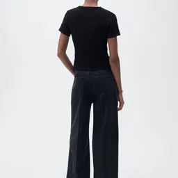 MANGO Textured Fitted Top image 3