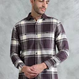 THE FORMAL CLUB Men Premium Tartan Checks Opaque Checked Casual Shirt-picture-32