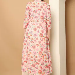 Purple State Floral Printed Top With Palazzos & Shrug Co-Ords image 5