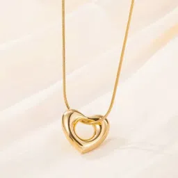 Estailo fashion Women Gold-Plated Heart Shaped Pendants with Chains-picture-26