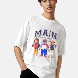glitchez Men Graphic Printed Round Neck Pure Cotton Relaxed Fit T-shirt-image-26
