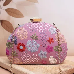 ARTKLIM Embroidered Sequinned Box Clutch-picture-23