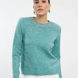 Trendyol Women Pullover with Embellished Detail-image-27