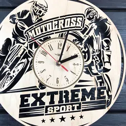 QEZNEF Beige Analogue Traditional Wooden Wall Clock-image-62