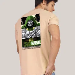 Greylongg Men Marvel Graphic Printed Round Neck Cotton T-shirt image 2