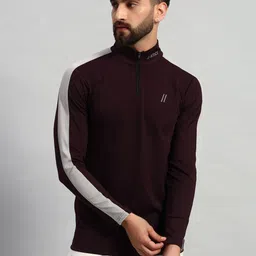 ATICX Men Brand Logo Striped High Neck Compression T-shirt-picture-56