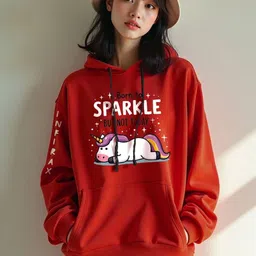 Infirax Women Printed Hooded Sweatshirt-image-1