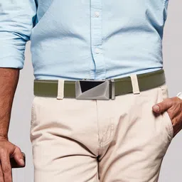 INVICTUS Men Slider Buckle Closure Textured Casual Belt image 5