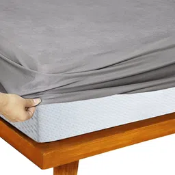 Feelme Grey Cotton Water Resistant Mattress Protector-picture-16