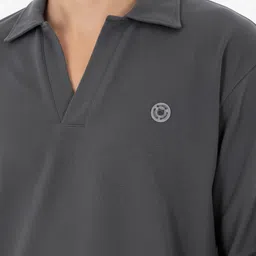 glitchez Polo Collar Applique Detail Pullover image 2