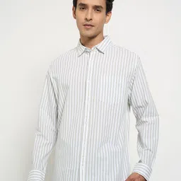 Peregrine by Pantaloons Men Striped Casual Shirt-image-62