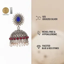 MODE & MINIMAL Floral Jhumkas Earrings image 2