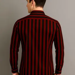 SONISHQ Striped Button-Down Collar Original Regular Fit Cotton Casual Shirt image 2