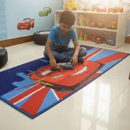 Athom Living Cars Cartoon Characters Anti-Skid Backing Runner Carpet image 4