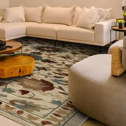 Sapana Carpet-Mats Beige Floral No Shredding Polypropylene Carpet-picture-41