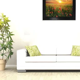 Chaque Decor Blue & Yellow Floral & Botanical Wooden Wall Art-picture-42