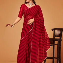 PMD Fashion Gotta Patti Pure Georgette Leheriya Saree-picture-15