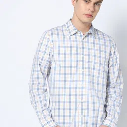GAP Slim Fit Spread Collar Cotton Poplin Check Shirt-picture-23