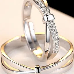 Alvira Silver-Plated Stainless Steel Cubic Zirconia Finger Ring image 4