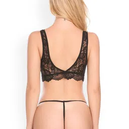 NIMRA FASHION Self Designed Bra & Thong Lingerie Set LS-6994-BK image 3