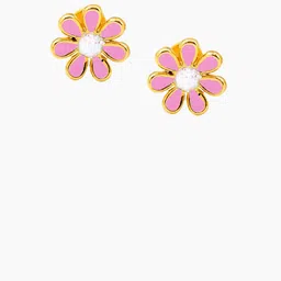 SWASHAA Miss Flower Girls 18K Gold Plated Studs Earrings-picture-23
