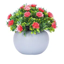 Dekorly Multi Plastic Artificial Flowers & Plants With Pot image 3