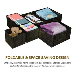 Aura Black Set of 6 Regular Drawer Organiser Organisers image 4